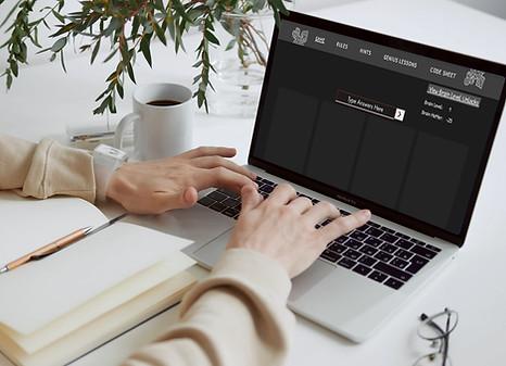 Mockup of online user interface